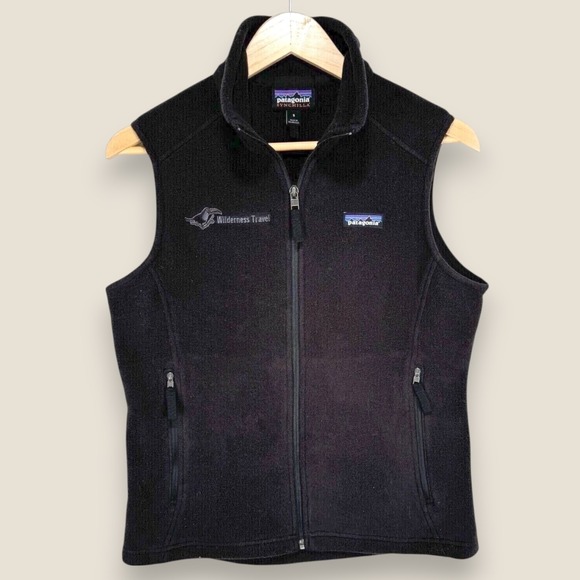 Patagonia Jackets & Blazers - Patagonia Classic Synchilla Fleece Vest Women Small Black Wilderness Logo